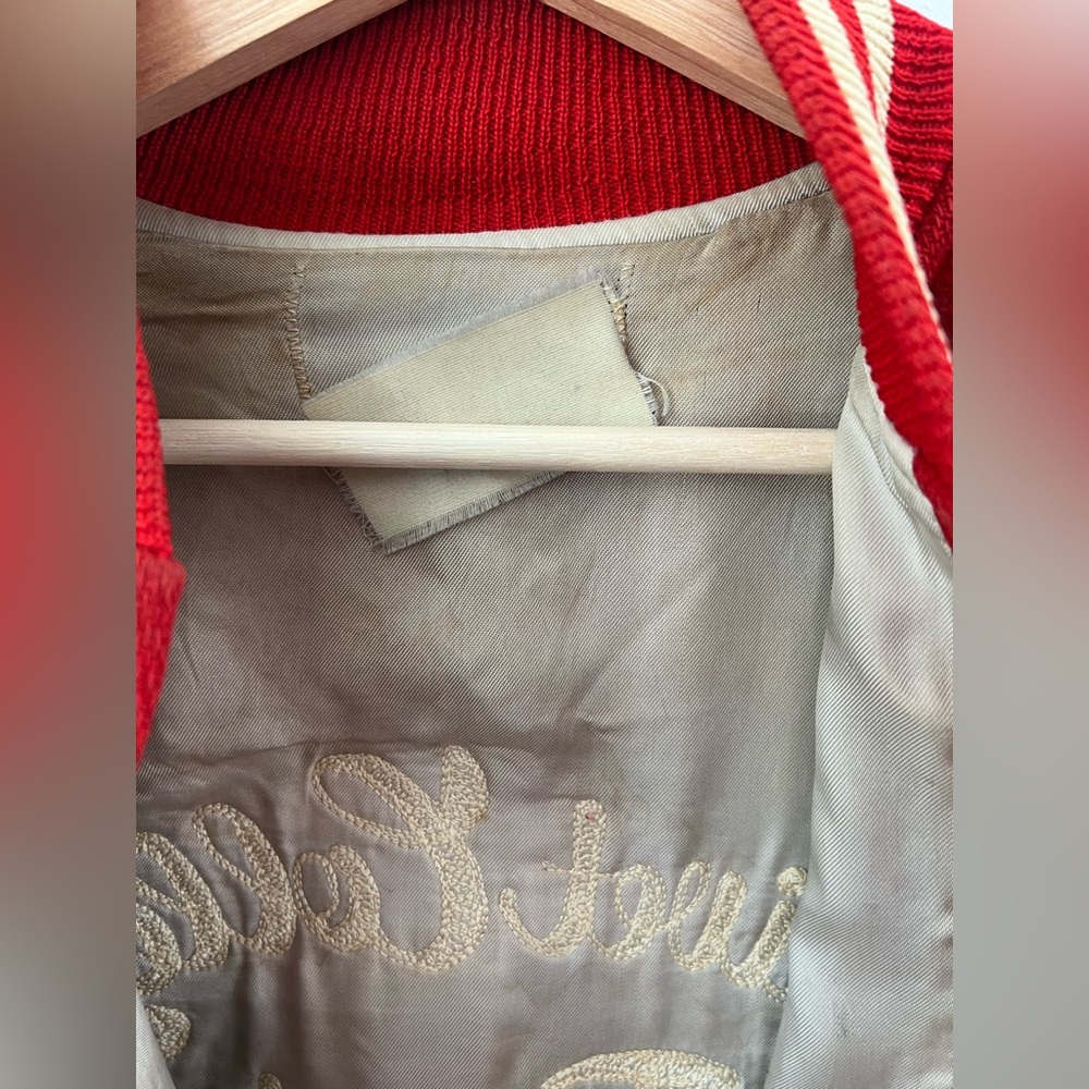 Vintage Collegiate Varsity Olivet College‎ Bands Chainstitch Red Jacket - Picture 11 of 15